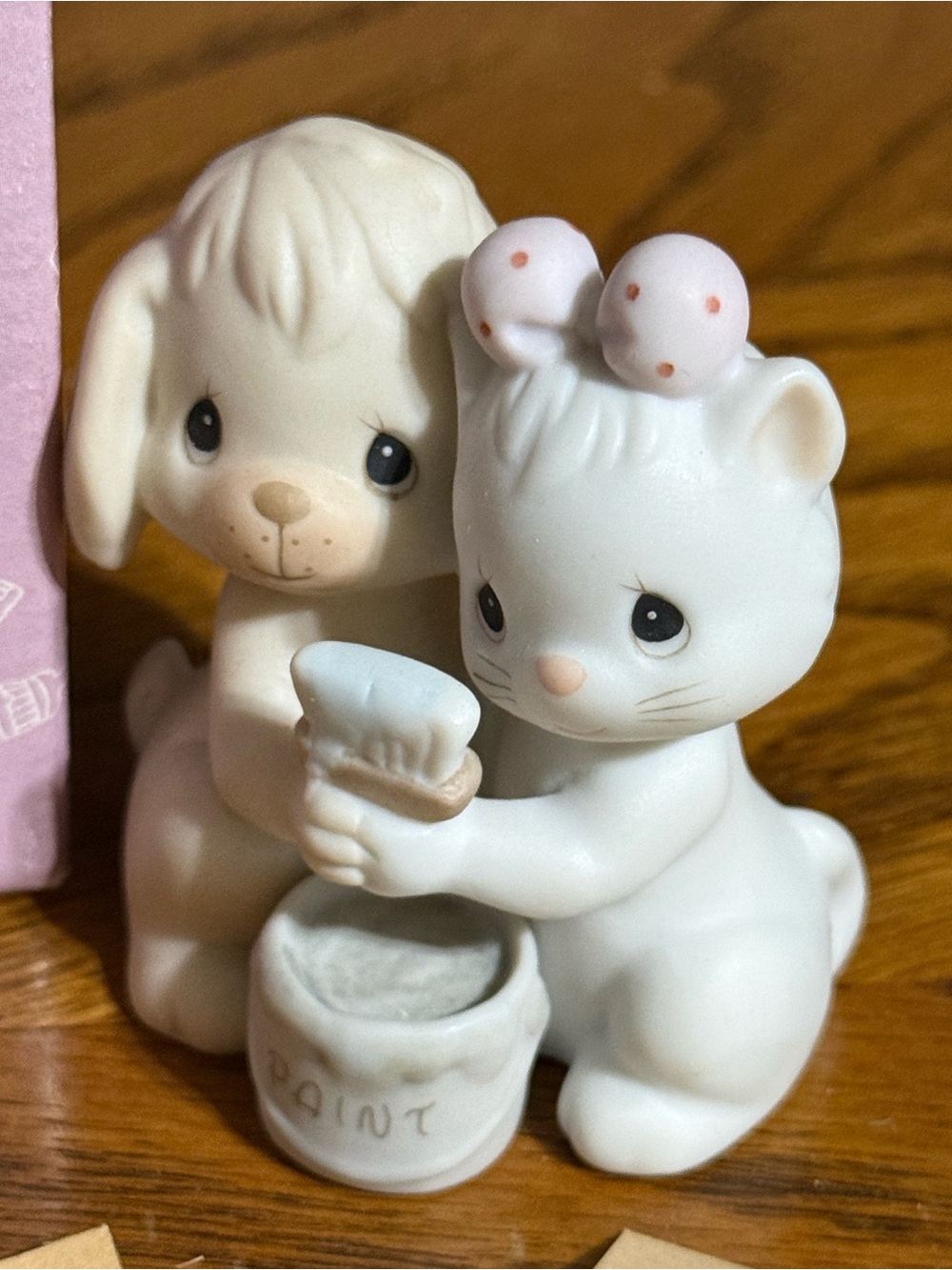 Precious Moments True Blue Friends 1991 Dog & Cat Boxed Porcelain Figurine